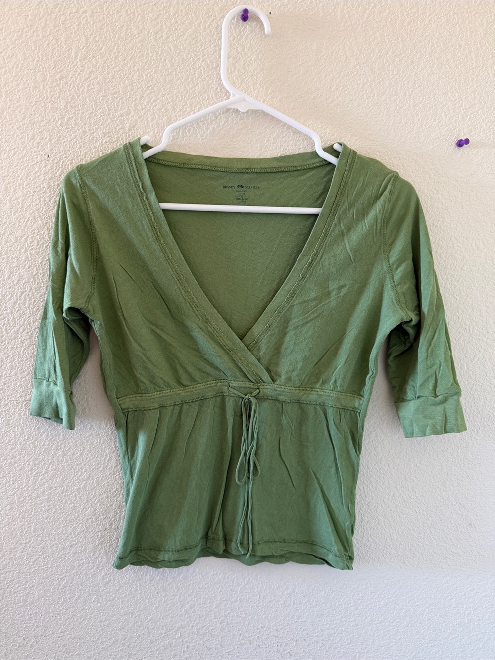 Brandy melville light olive green Philippa top